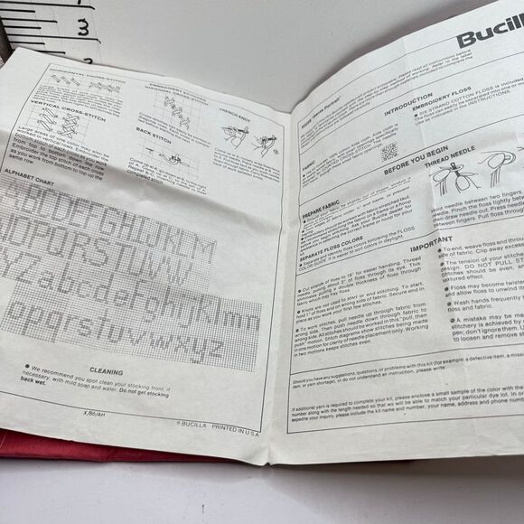 Bucilla counted cross stitch Santa portrait stocking partly finished - Picture 9 of 9